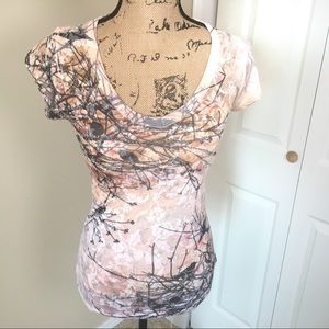 Fair Oaks Birds in Trees Embellished Burnout Tee