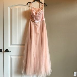 Mori Lee Tulle Affairs Blush Dress Size 10