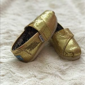 Sparkly Tiny Toms Shoes