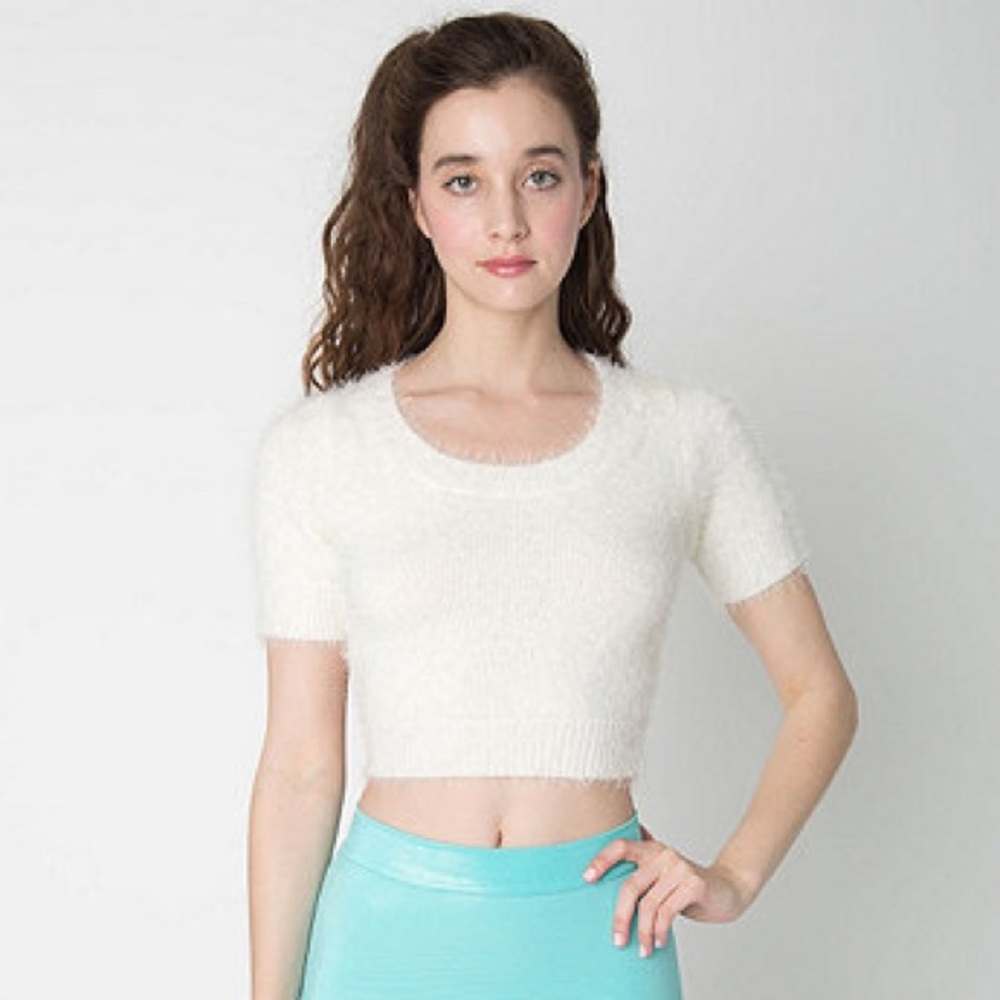 Fuzzy Cropped Tee