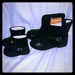 Gymboree girls black Mod boots NWT