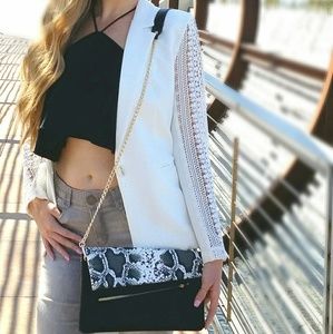 NWT FIERY POWER - SNAKE CLUTCH BAG BLK NWT FIERY POWER - SNAKE CLUTCH BAG BLK