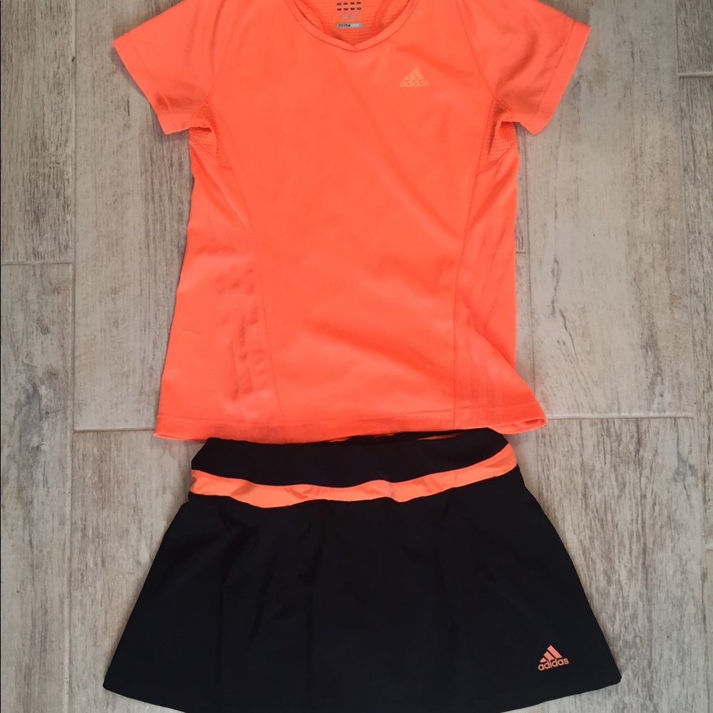 Adidas workout skirt and top sz Small and Medium