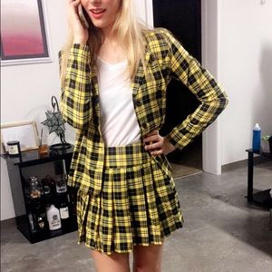 Cher Clueless Costume Yellow Plaid Set Small