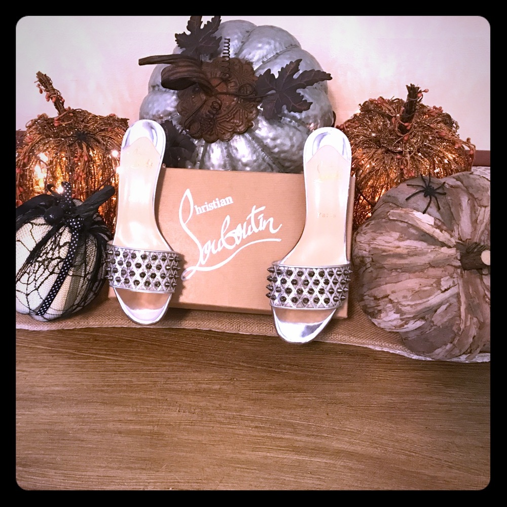 Silver Studded Christian Louboutin Heels