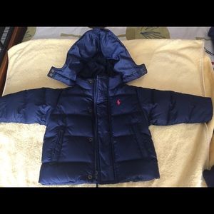 Ralph Lauren navy winter jacket 18m