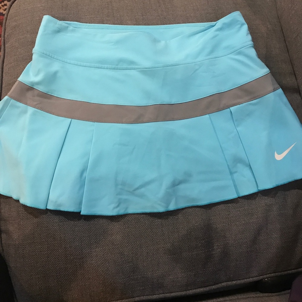 Turquoise w gray Nike Tennis Skirt