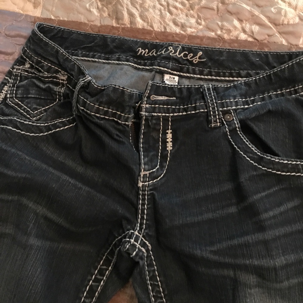Maurice's 7/8 boot cut jeans 32" inseam