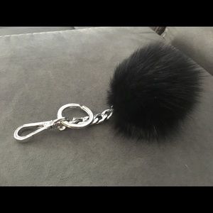 MK Black Pom Pom Key Chain