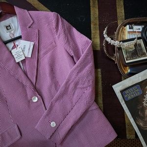 Anne Klein seersucker blazer