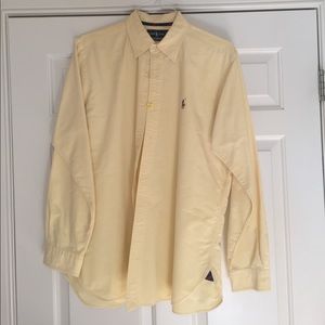 Ralph Lauren long sleeve oxford cloth polo shirt.