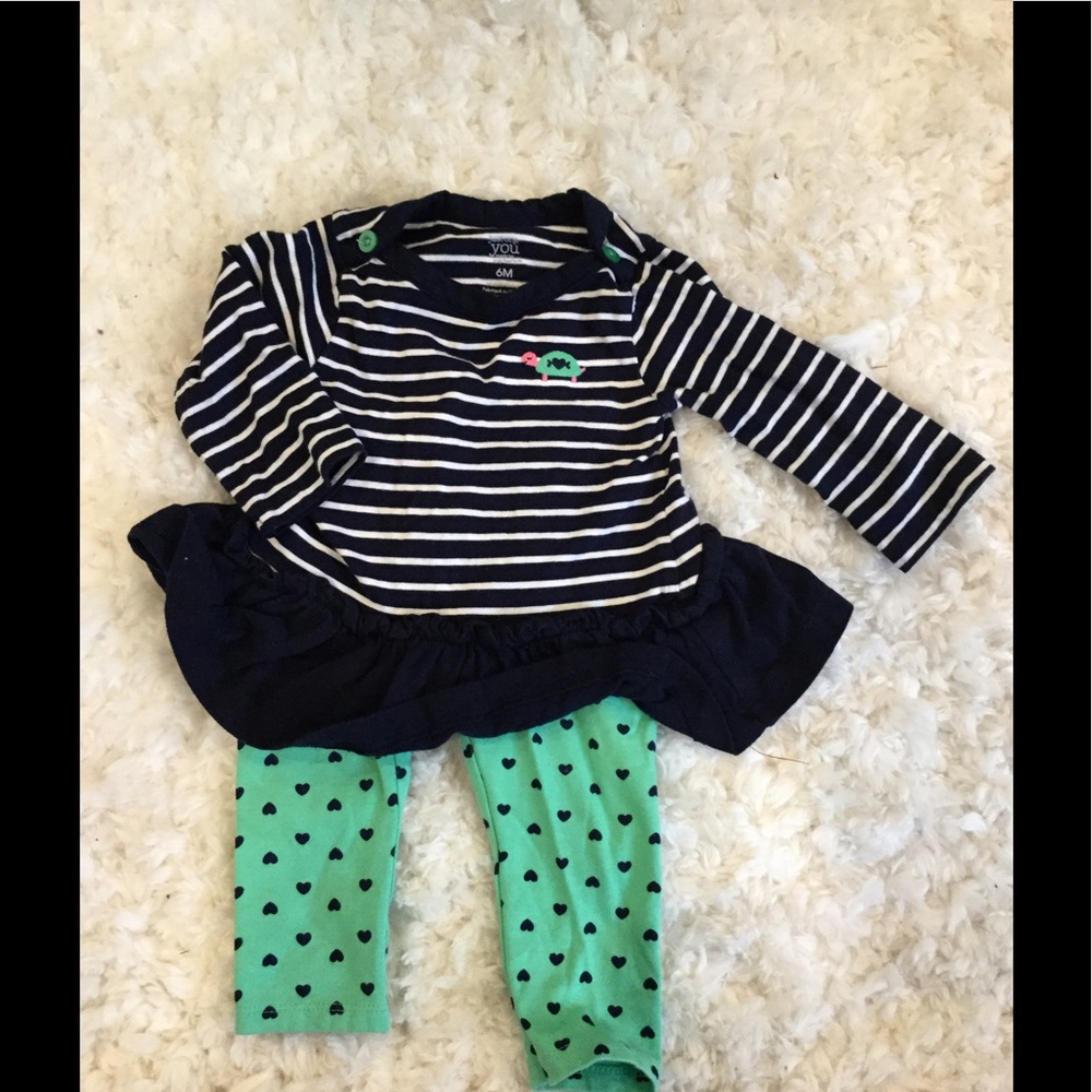 Carters peplum top w matching leggings