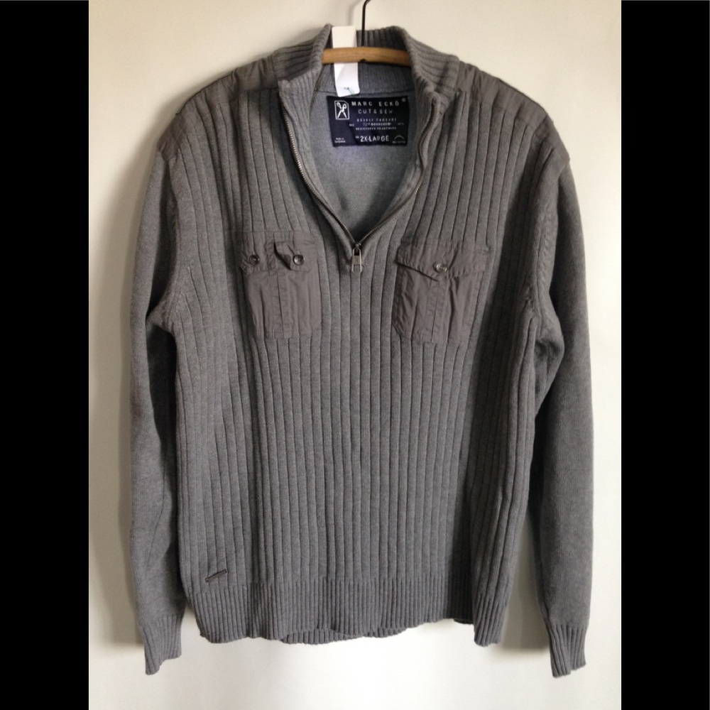 Combat Sweater Mark Echo Says 2x fits like a lLrg