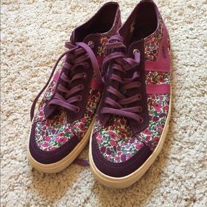Purple floral sneakers