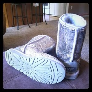 Silver Sequin Uggs