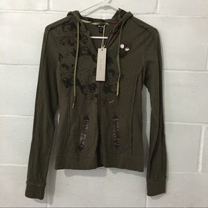 NWT Miss Me Owl Zipper Up Jacket Size Small