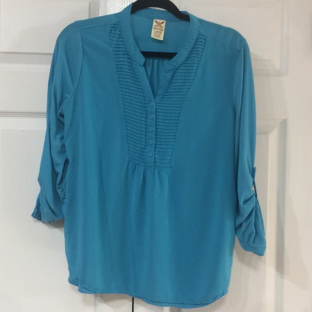 EUC  BEAUTIFUL TEAL TUNIC BY FADED GLORY SIZE LG