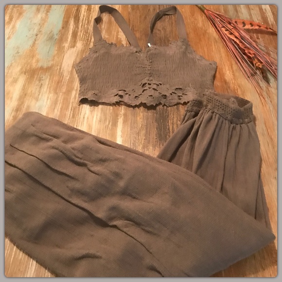 Free People Other - Free People set harem pants with crop top/bralette