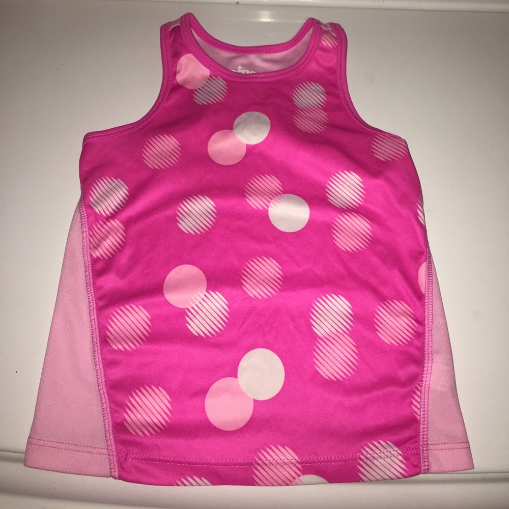 CIRCO Kids Athletic top! Pink and white circles