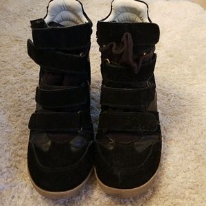 Steve Madden hilight wedge sneaker black