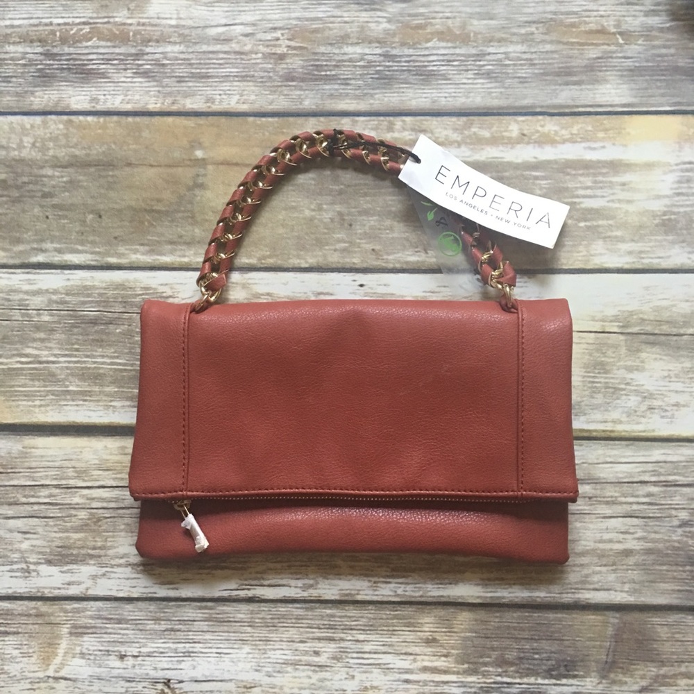 NWT Vegan Leather Emperia Clutch Handbag
