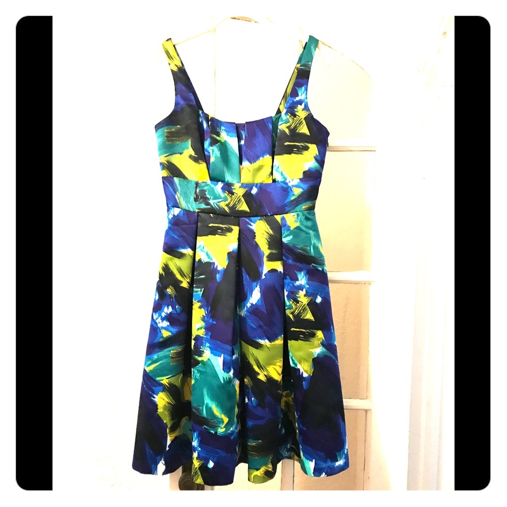 Calvin Klein Watercolor Print Tea Dress