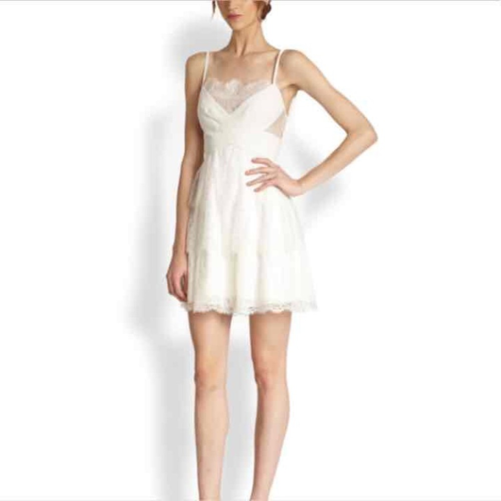 BCBG white lace dress