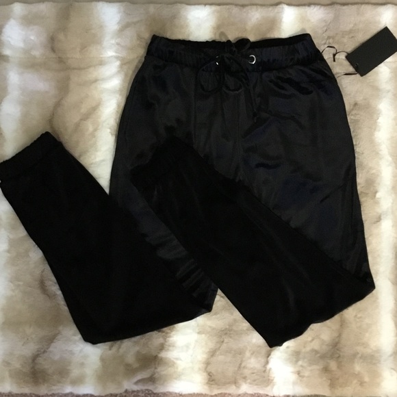 Black Velvet Joggers - Picture 3 of 3