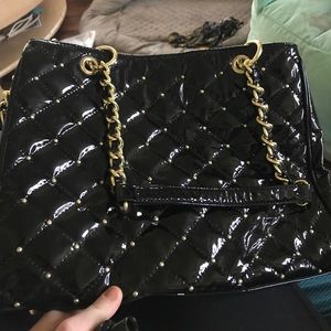 Black paradox leather purse