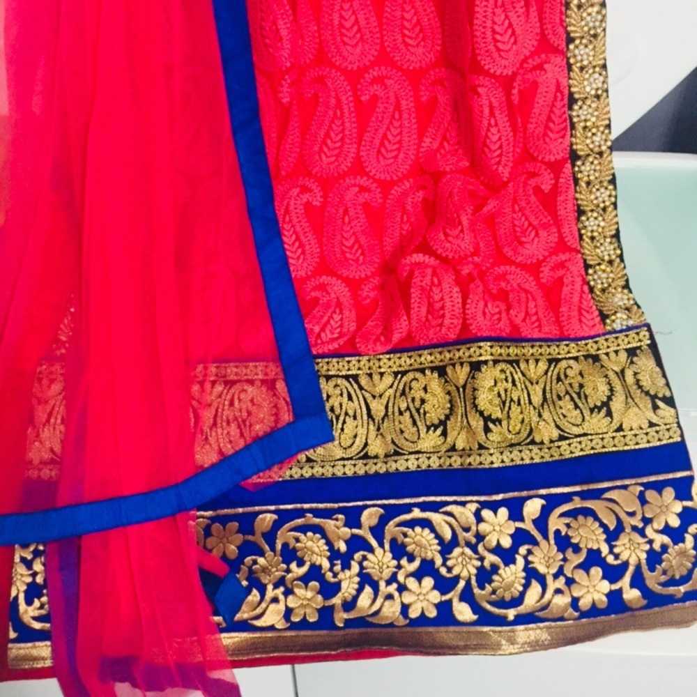 beautiful pink indian dress - NWOT - Picture 4 of 6
