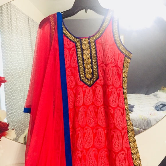 beautiful pink indian dress - NWOT - Picture 3 of 6