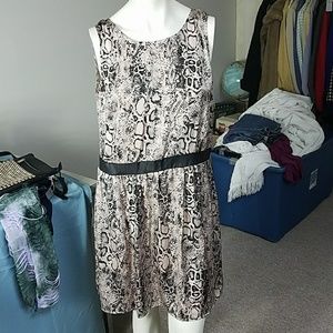 Leopard print silky  dress