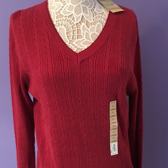 🍎NEW Rust V-Neck Sweater🎉🎉🎉SALE🎉🎉 - Picture 1 of 4