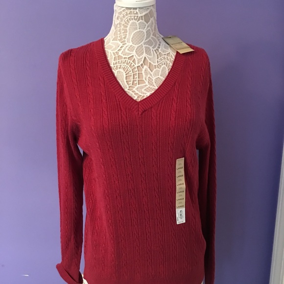 🍎NEW Rust V-Neck Sweater🎉🎉🎉SALE🎉🎉 - Picture 2 of 4