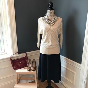 White House Black Market Gold Sweater