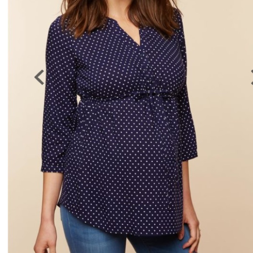 (Motherhood Maternity) Striped maternity top