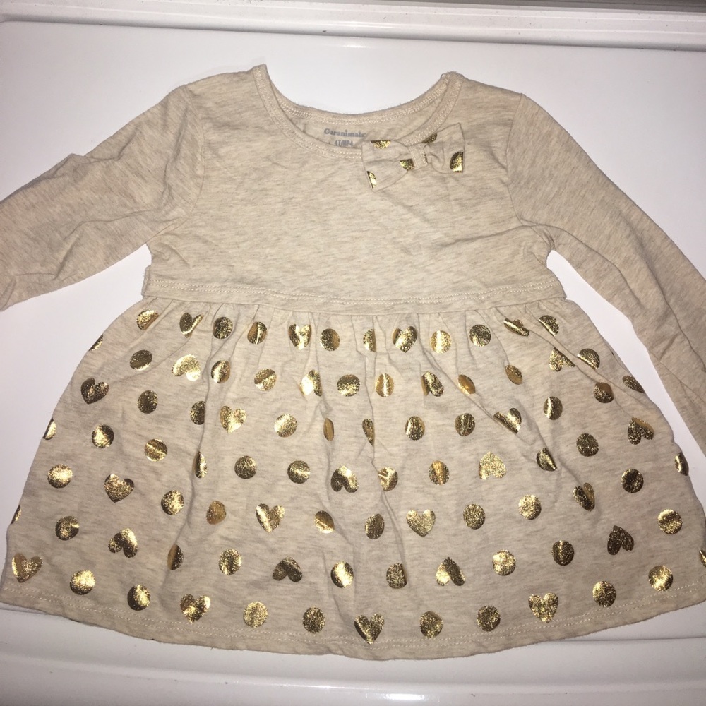 Gold heart & circle Polka dot top!