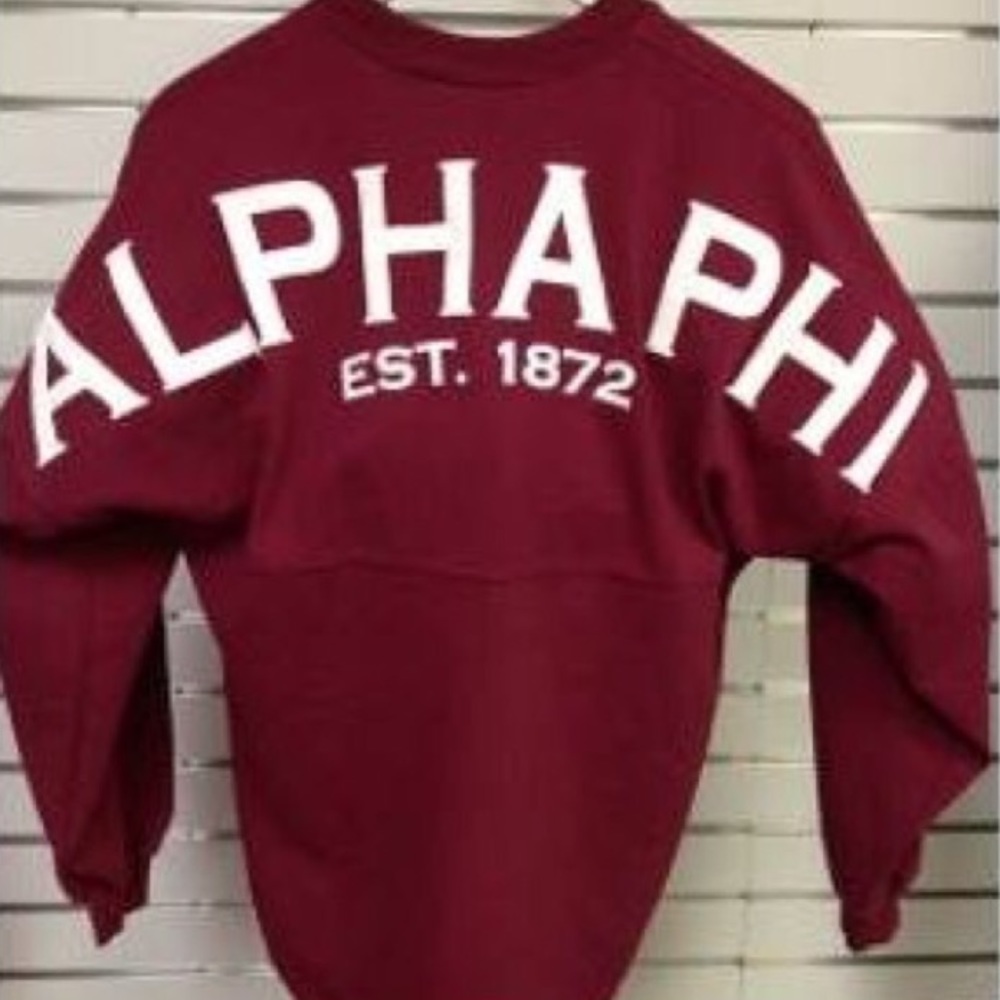 ALPHA PHI SPIRIT JERSEY MAROON