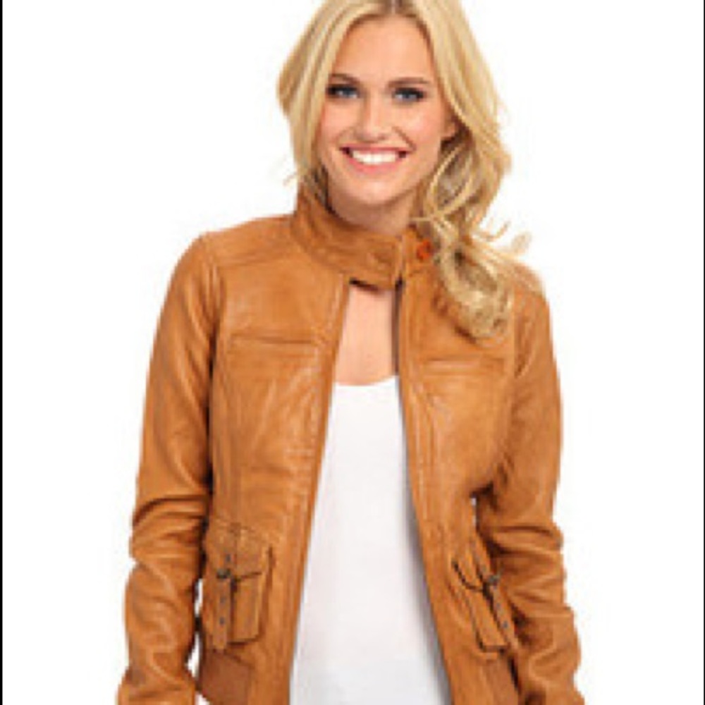 LIKE NEW Lucky Brand Leather Jacket- Medium ❤️❤️❤️