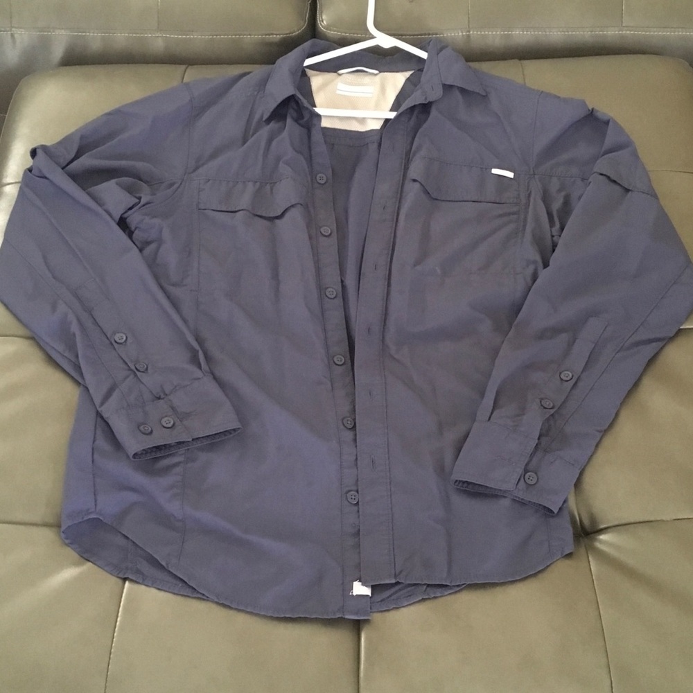 Men's Columbia dark blue button down