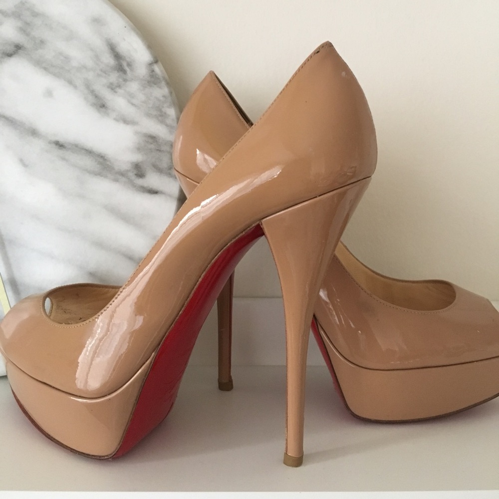 Christian Louboutin Lady Peep Toe Pumps