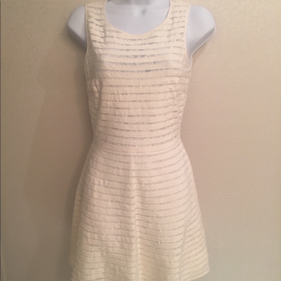 Parker Dresses & Skirts - Like new Parker ivory silk with lace Dress XS