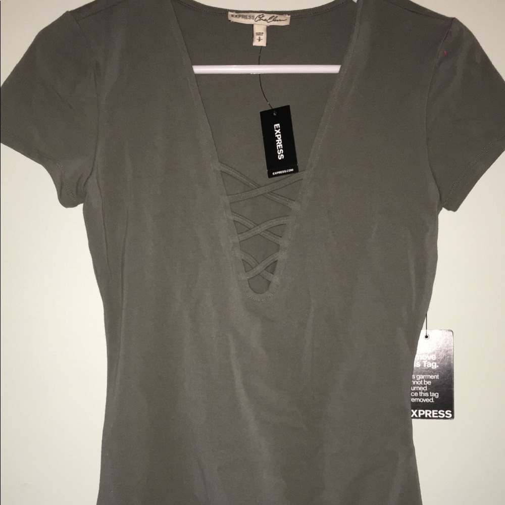 NWT Express Sz Small Army Green Bodysuit
