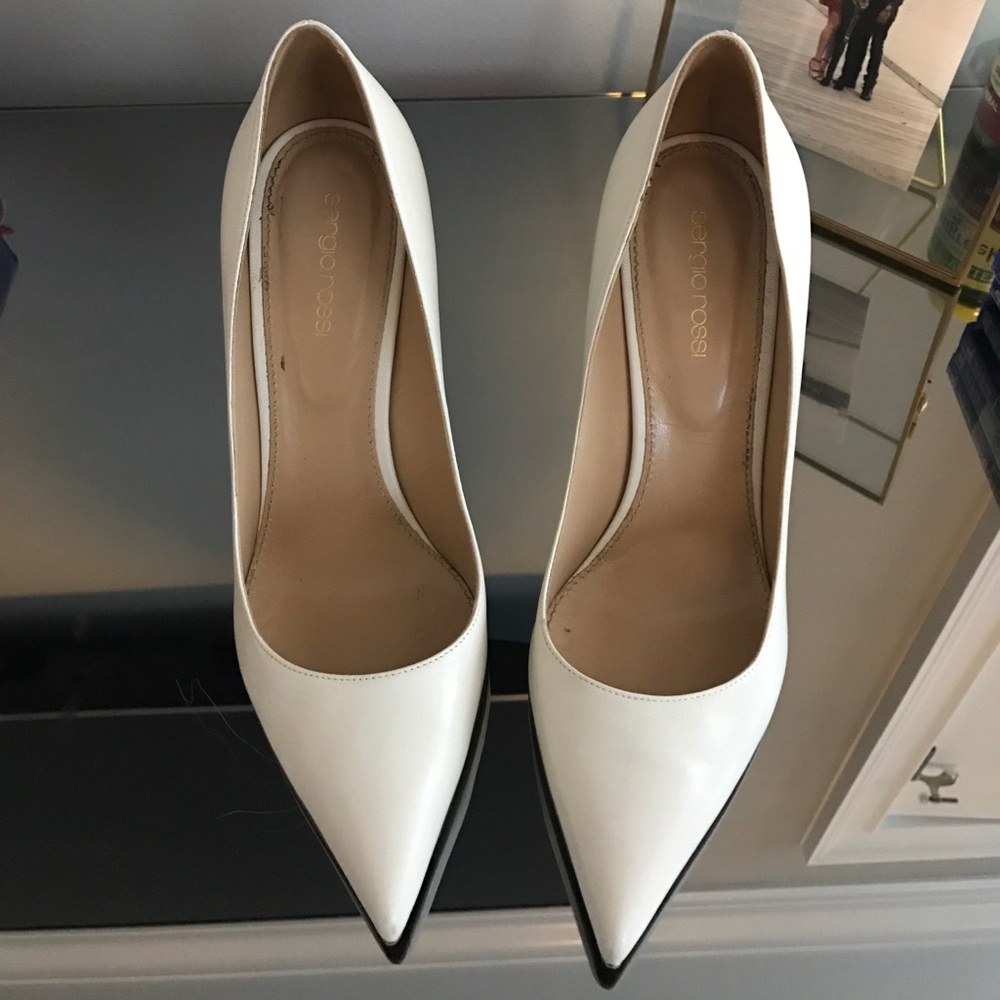 Sergio Rossi white pumps size 40