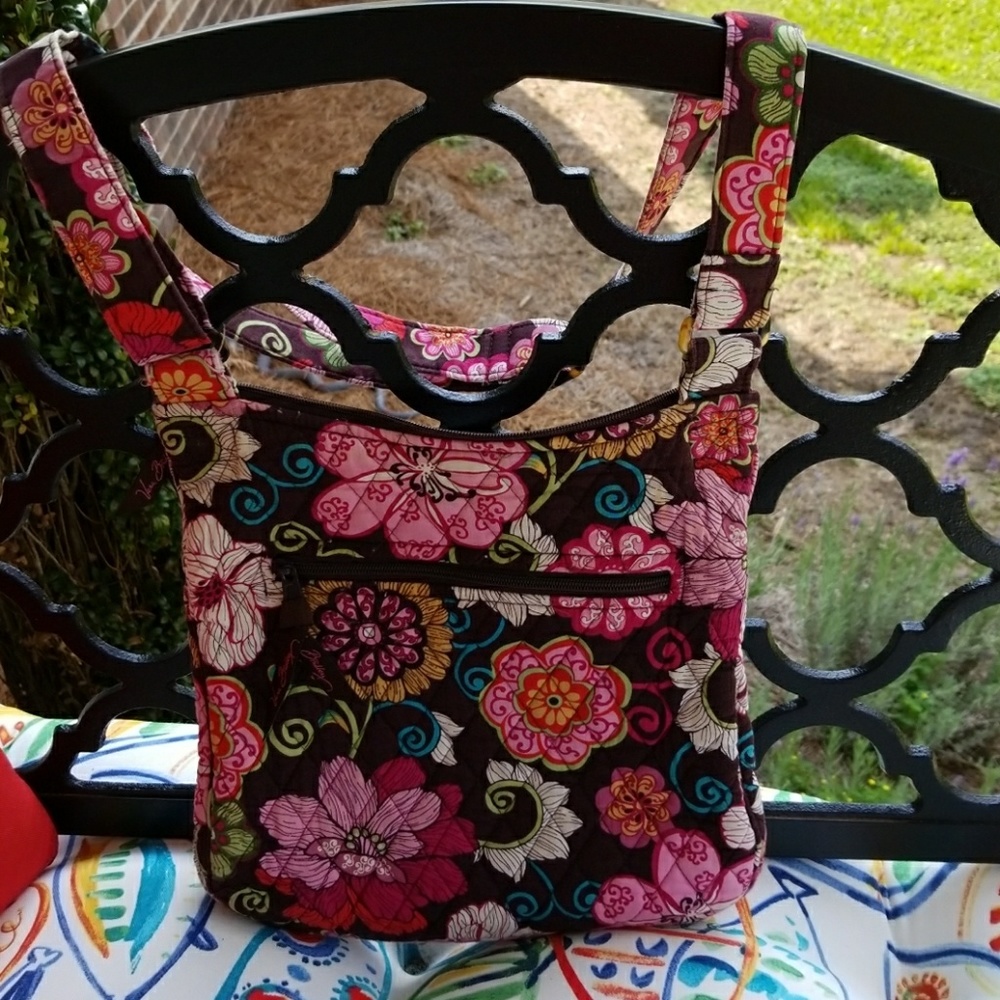 Vera Bradley Multi Colored Flower Cross Over Bag