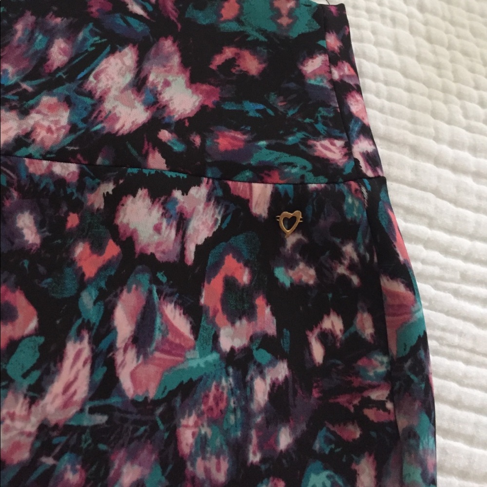 Multi colored cheetah print pencil skirt