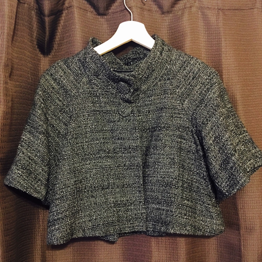 Theory Tweed Short Cape Jacket.