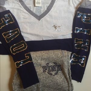 VS PINK Long Sleeve Top w/Boyfriend sweatpants
