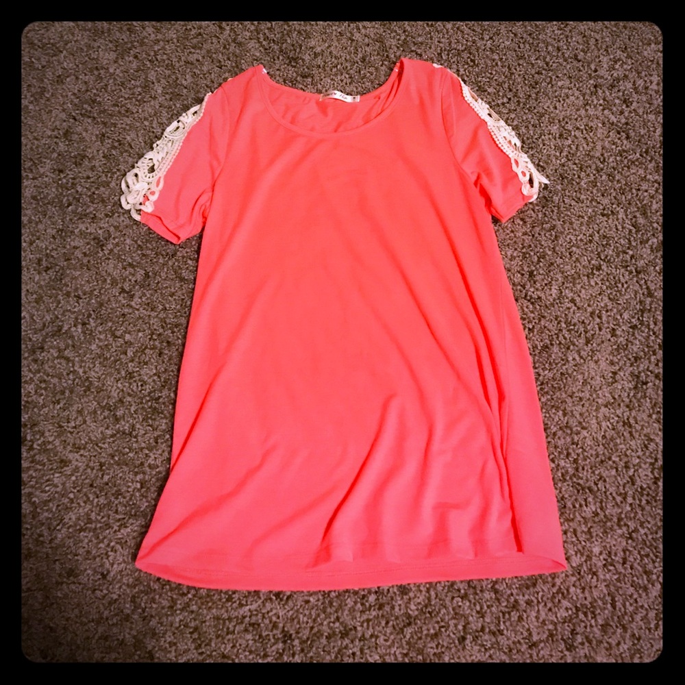 Perfect boutique pink lace shirt