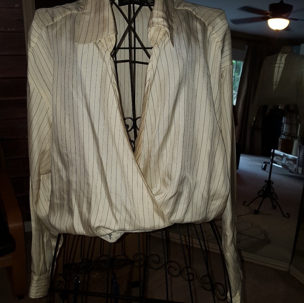 Wrap style stay put blouse